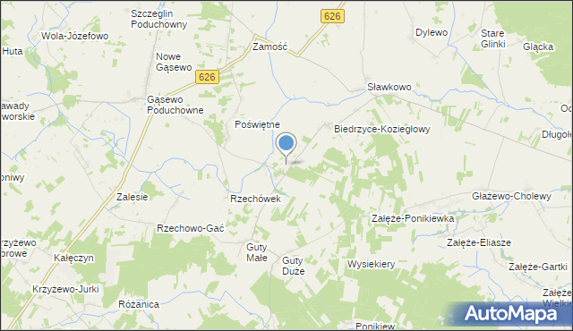 mapa Biedrzyce-Stara Wieś, Biedrzyce-Stara Wieś na mapie Targeo